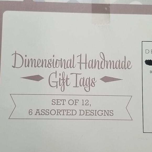 Dimensional Handmade Gift Tags NIB - Picture 3 of 6
